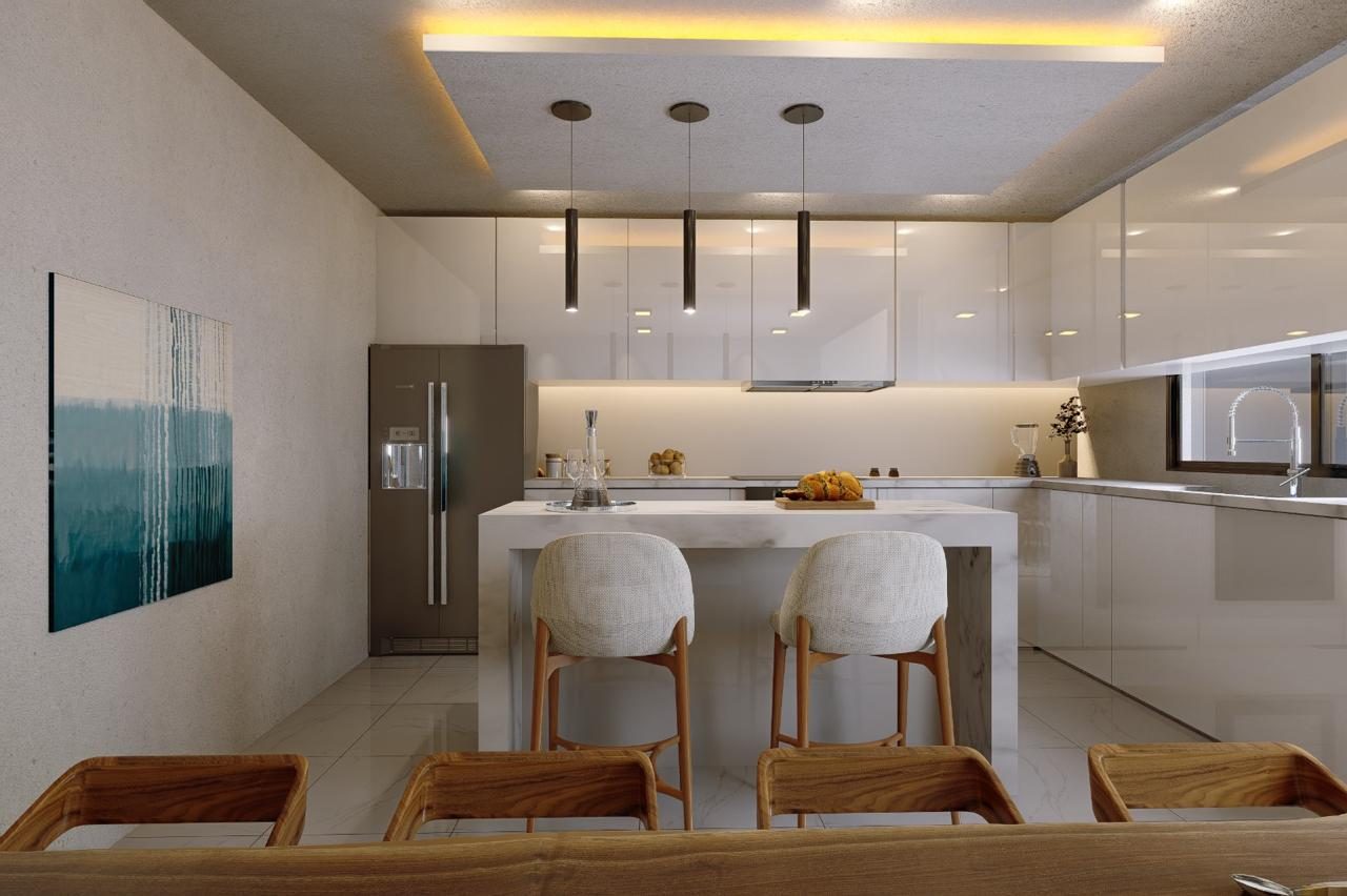 Cocina equipada del proyecto residencial en Asunción