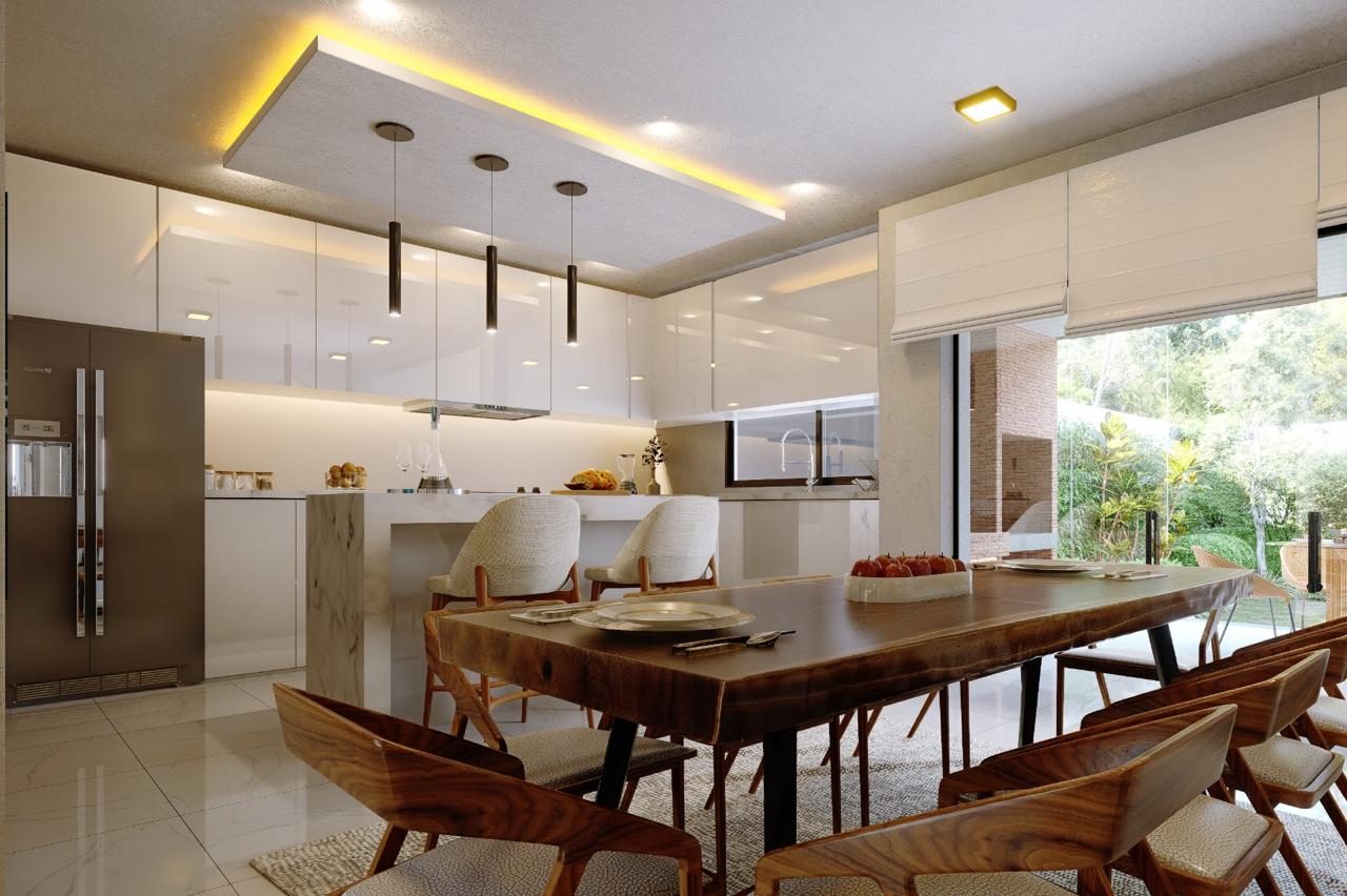 Comedor y cocina integrados en el proyecto de Asunción